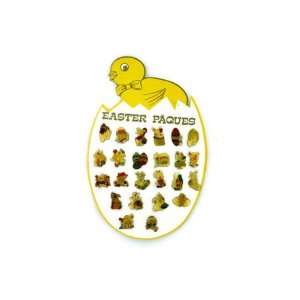   Easter pins, 24 assorted on display card   Pack of 4