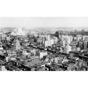 c1933 photo Birds eye view of New York City, with the 59th Street 