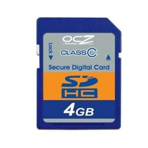  OCZ 4 GB SDHC Class 6 Flash Memory Card OCZSDHC6 4GB 