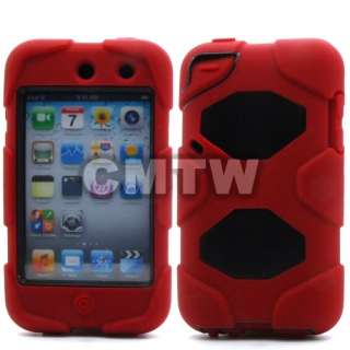 MAX RED ALIEN 3in1 RUGGED HARD CASE COVER FOR APPLE IPOD TOUCH 4TH 