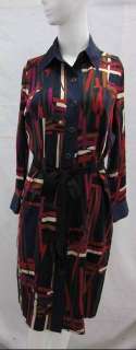 NWOT Diane Von Furstenberg Silk Shirt Dress   6  
