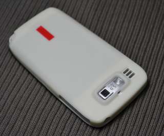 New White Rubber Soft silicone case cover for Nokia E72  