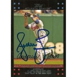  Andruw Jones Signed Atlanta Braves 2007 Topps Card: Sports 