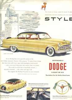 1953 Dodge Coronet V 8 Club Coupe Magazine Ad  