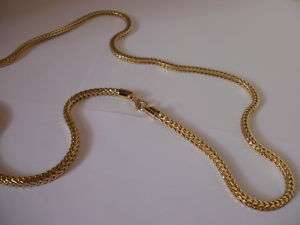 14K Gold Gep 5MM Square Franco Chain 30 or 36 Inch  