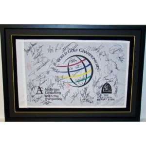 1999 World Golf Championship 47 SIGNED Flag TIGER WOODS   Autographed 