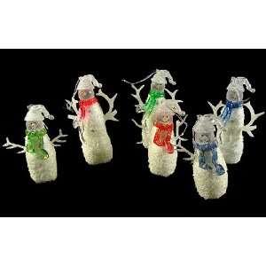  New   Club Pack of 72 Iced Snowman Christmas Ornaments by 