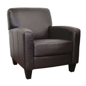   Baxton Studio Stacie Brown Leather Modern Club Chair: Home & Kitchen