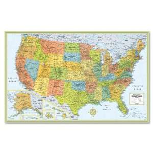   Full Color Laminated United States Wall Map, 50 x 32: Office Products