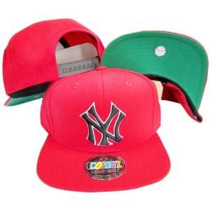  New York Yankees Red/Black Plastic Snapback Adjustable 