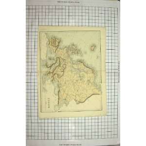  HUGHES ANTIQUE MAP EUROPE FRANCE SPAIN ITALY ICELAND