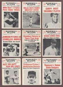 NEAR SET (59/80) 1961 Nu Card Baseball Scoops   NICE CARDS!  