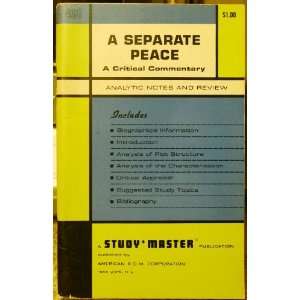  A Separate Peace Walter Clemons Books