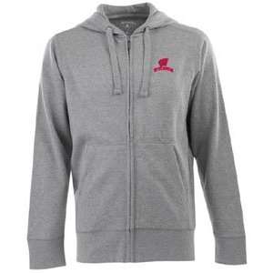  Wisconsin Signature Full Zip Hooded Sweatshirt (Grey 