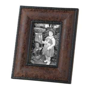   Distressed Faux Leather 5x7 Picture Frame (pack of 2): Everything Else