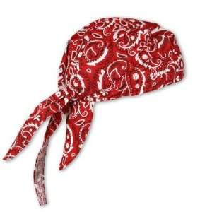 Chill Its(R) 6610 Cotton Dew Rag;OneSize RedWestern [PRICE is per EACH 