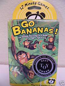 NEW GO BANANAS MONKEY MATCHING CARDS12 MINUTE GAMES  
