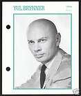 YUL BRYNNER Atlas Movie Star Picture Biography CARD