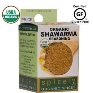 Spicely 100% Organic and Certified Gluten Free, Shawarma Seasoning 