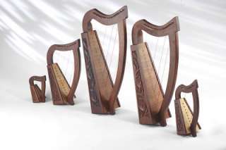 EMS NEW 17 String Celtic Knee Harp, Rosewood  