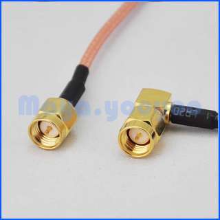 12in SMA male to right angle male Pigtail Cable RG316  