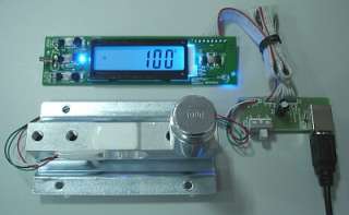 12kg / 25lb Load Cell, USB Scale PCB Module, LCD Display Module, and 