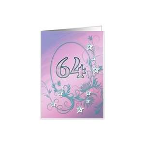  64th Birthday party Invitation card Card Toys & Games