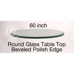  Glass Table Top: 60 Round, 1/4 Thick, Beveled Edge 