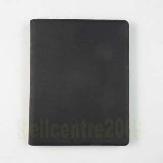 Designer Black Genuine Leather Pouch Skin Case Cover for Apple iPad 2 