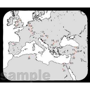  Locations of Roman Legions, 80 AD Mouse Pad Everything 