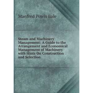   with Hints On Construction and Selection Manfred Powis Bale Books