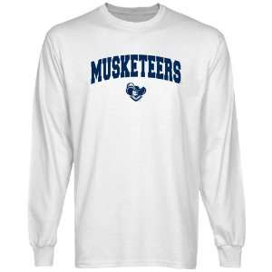  Xavier Musketeers White Logo Arch Long Sleeve T shirt 