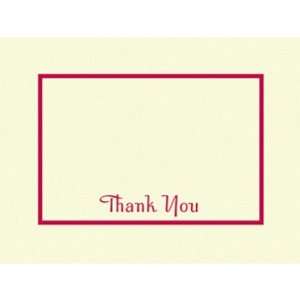   15 Boxed Thank You Note Cards, Garnet (COT 7138): Office Products
