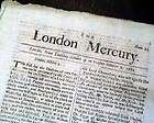 Rare BRITISH 17th Century London England 1682 Newspaper