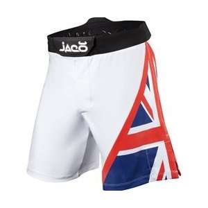  Jaco UK Resurgence MMA Fight Shorts   White: Sports 