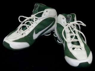 Nike Shox Men Green & White Hi Top Basketball Shoes SZ9  