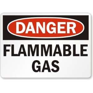  Danger: Flammable Gas Engineer Grade Sign, 14 x 10 