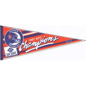  Denver Broncos 1987 AFC Champions Pennant Sports 