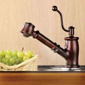   One Handle Pull Out Spray Kitchen Faucet 7711 CP: Home Improvement