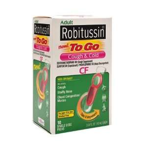 Wyeth Consumer Robitussin CF Single Dose To Go   Model 87953   Box of 