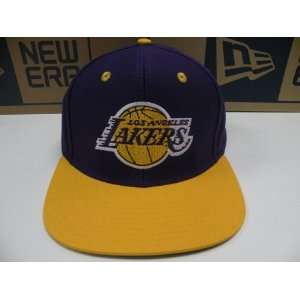  NBA LA Lakers Purple Gold 2 Tone Retro Snapback Cap Old 