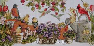 New Finished Completed Cross Stitch   Birds and flowers   9358  