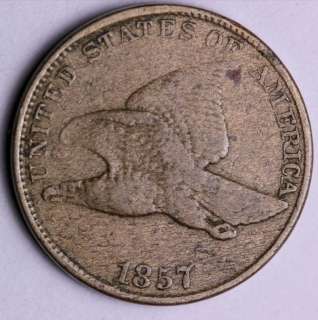 1857 Flying Eagle Cent Penny VERY NICE  