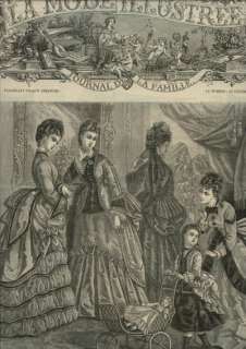 ORIGINAL MODE ILLUSTREE April 27,1873+colored print    