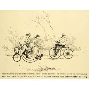   Wheel Bicycles Entertainment Art   Original Engraving: Home & Kitchen
