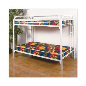  Twin and Twin Bunk Bed in White #AD 8119: Home & Kitchen