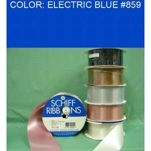   SINGLE FACE SATIN RIBBON Electric Blue #859 1/4~USA 