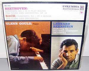    Beethoven / Bach   Glenn Gould, Bernstein   OOP 1960s USA NM  