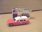 CADILLAC AMBULANCE white Roof & red body scale 177 by Tomica F60 MIB 