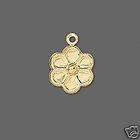 LOT 20 Gold DAISY CHARM Flower Jewelry Scrapbook bead  